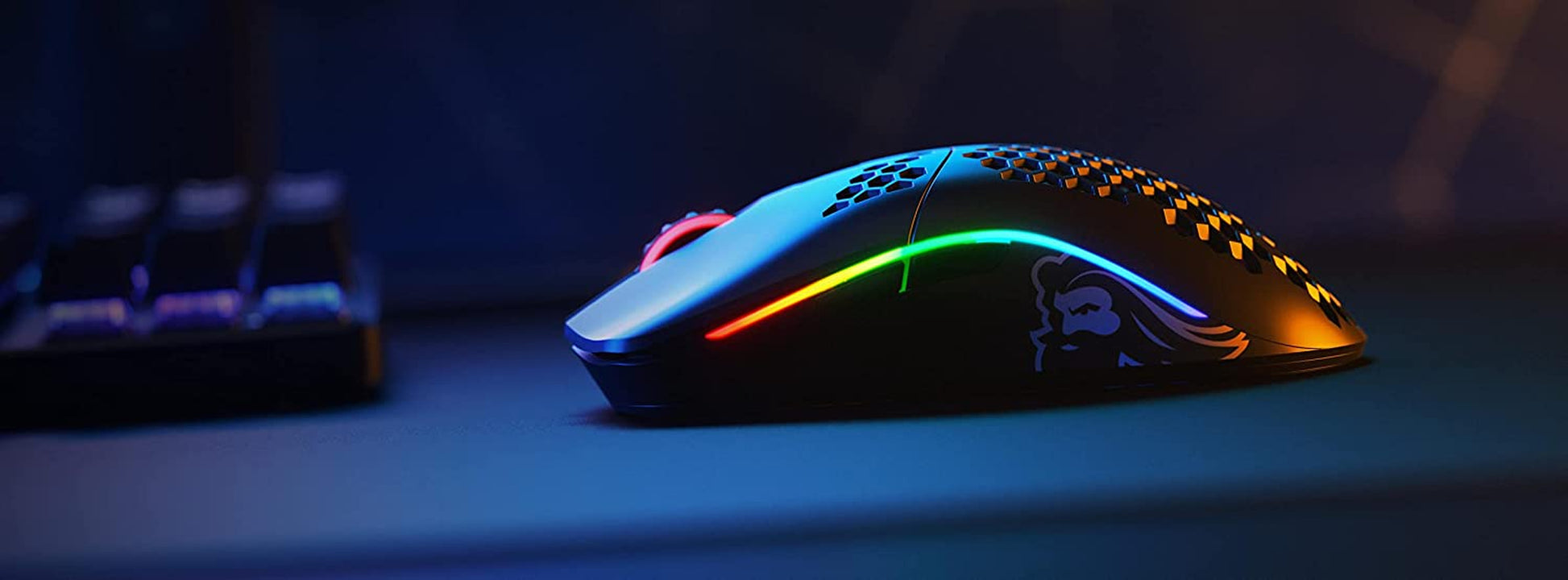 Model O Wireless Gaming Mouse - Lightweight 69G Honeycomb Design, RGB Lighting, Ambidextrous, Lag-Free 2.4GHz Wireless Connectivity, Up to 71 Hours Battery Life - Matte Black