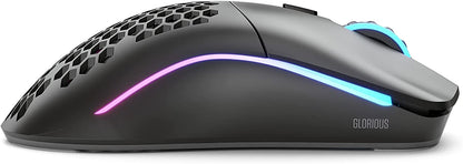 Model O Wireless Gaming Mouse - Lightweight 69G Honeycomb Design, RGB Lighting, Ambidextrous, Lag-Free 2.4GHz Wireless Connectivity, Up to 71 Hours Battery Life - Matte Black