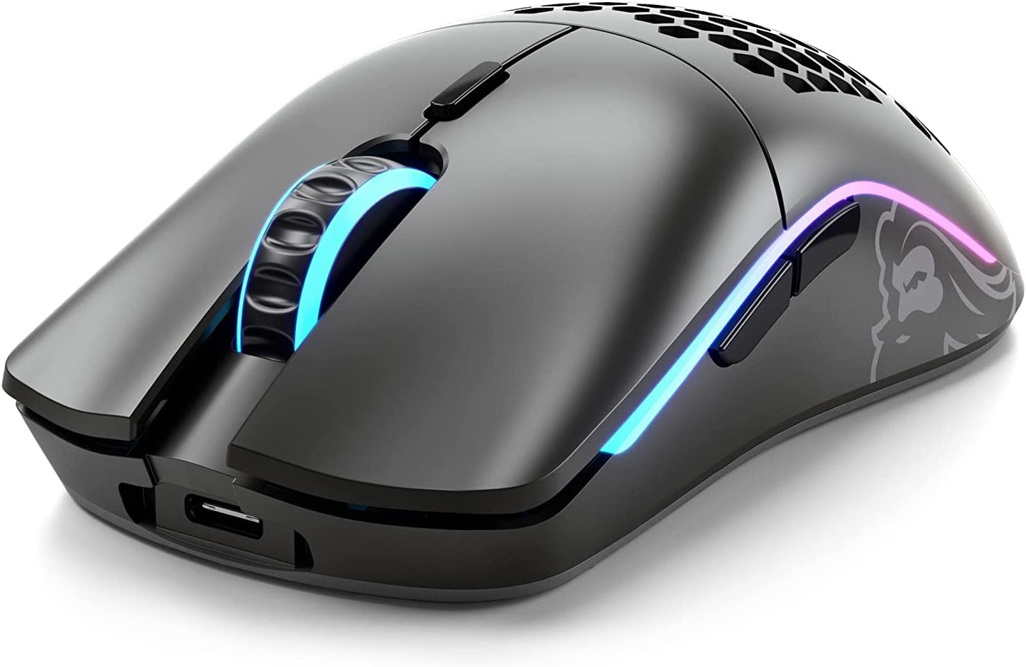 Model O Wireless Gaming Mouse - Lightweight 69G Honeycomb Design, RGB Lighting, Ambidextrous, Lag-Free 2.4GHz Wireless Connectivity, Up to 71 Hours Battery Life - Matte Black