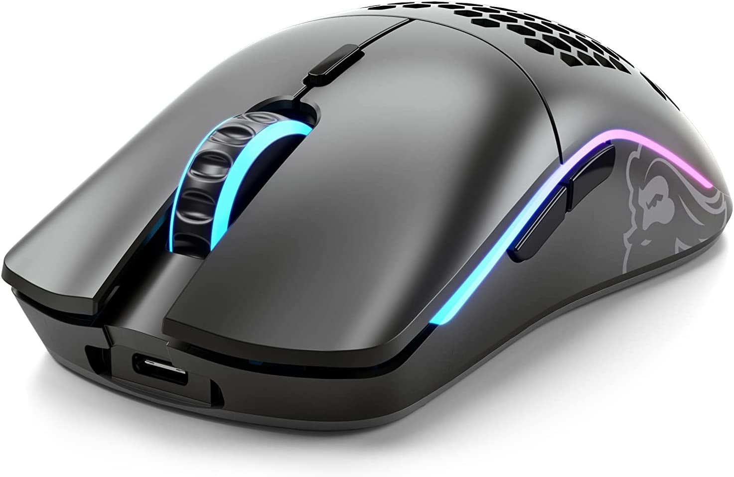 Model O Wireless Gaming Mouse - Lightweight 69G Honeycomb Design, RGB Lighting, Ambidextrous, Lag-Free 2.4GHz Wireless Connectivity, Up to 71 Hours Battery Life - Matte Black