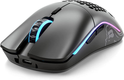 Model O Wireless Gaming Mouse - Lightweight 69G Honeycomb Design, RGB Lighting, Ambidextrous, Lag-Free 2.4GHz Wireless Connectivity, Up to 71 Hours Battery Life - Matte Black