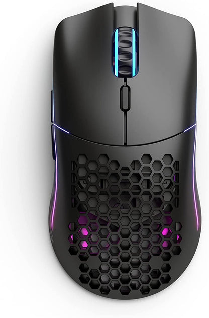 Model O Wireless Gaming Mouse - Lightweight 69G Honeycomb Design, RGB Lighting, Ambidextrous, Lag-Free 2.4GHz Wireless Connectivity, Up to 71 Hours Battery Life - Matte Black